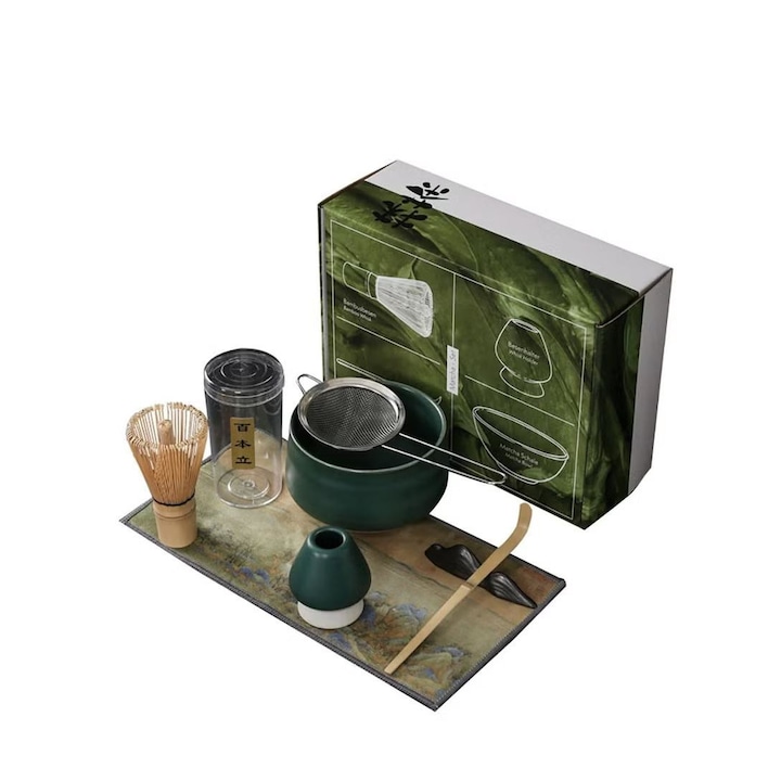 Комплект Matcha, WALALLA, бамбук/керамика, 7 части, зелен