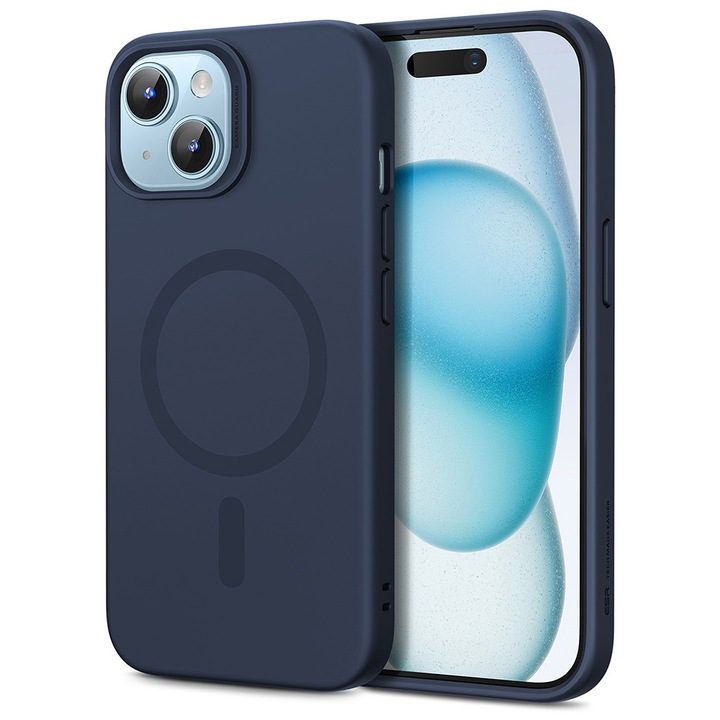 Защитен калъф за iPhone 15 Plus, Super Protect, B37, нанотекстил, тъмно син