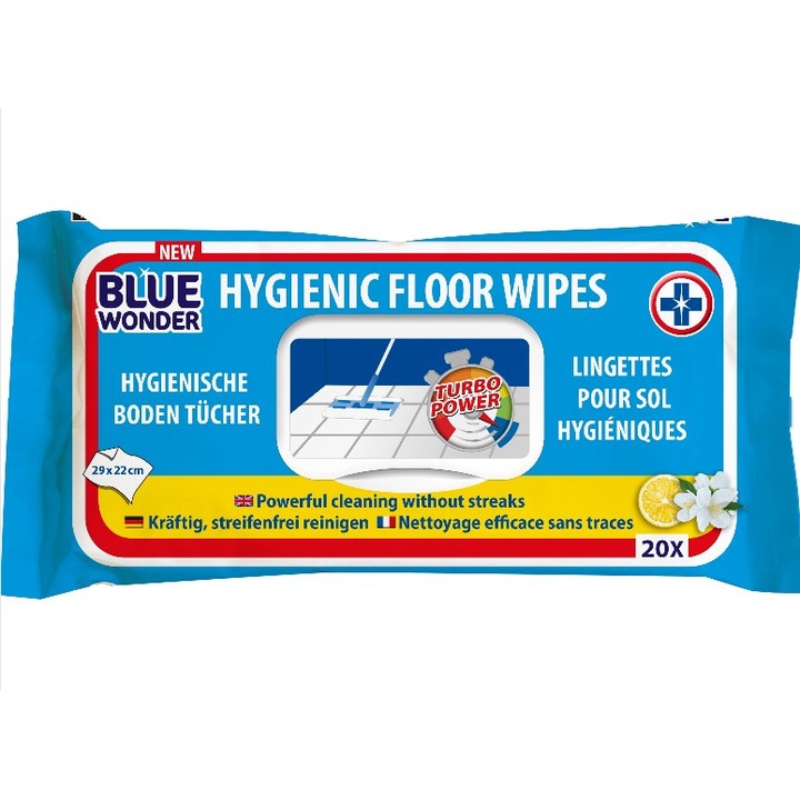 Servetele pentru curatare pardoseli BLUE WONDER, 20 buc
