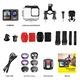 Camera video de actiune sport IARMAC, WIFI, 5K@30FPS, 4K@60FPS, 24MP, Ultra HD, Carcasa Waterproof, Set 6 lentile inclus, doua ecrane, Touch screen, rezistenta la apa 30 m, raza 170D, stabilizare electronica a imaginii (EIS), impermeabila, Neagra