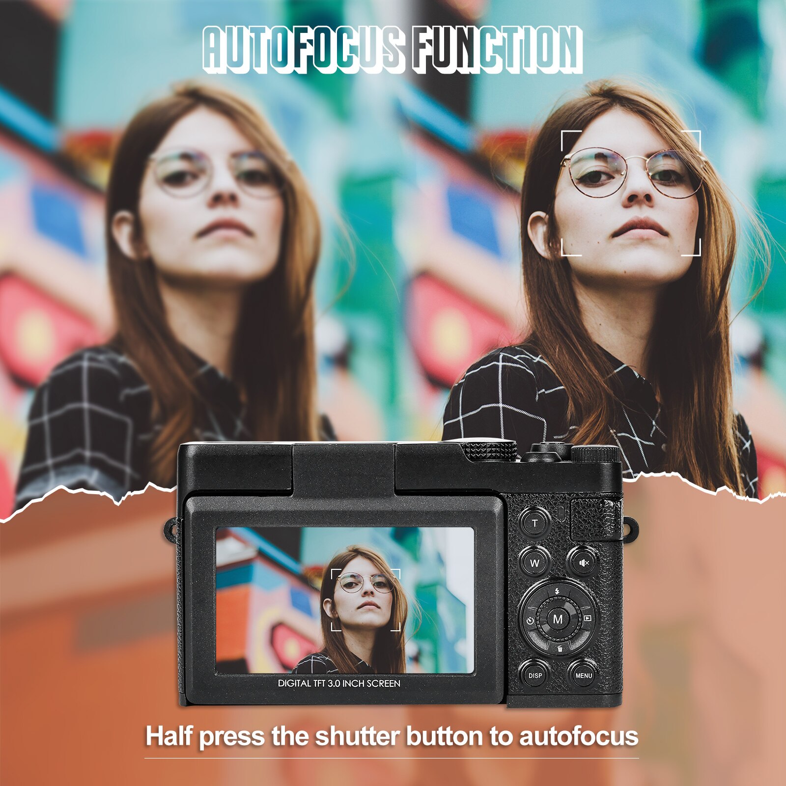 Fotocamera Digitale WOLFANG 4K 56MP - Zoom 16x, Autofocus, Regalo Per Tutte Le Età - Foto 5