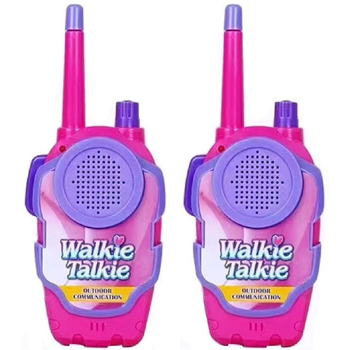 Gyermek walkie talkie, Ronyes, LCD képernyő, Műanyag, Ajánlott életkor +3 év, rózsaszín