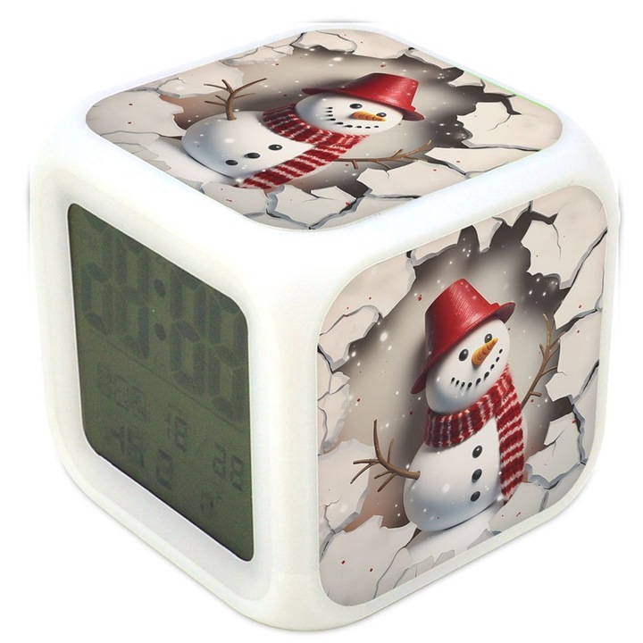 Ceas cu alarma cu lumina in 4 culori