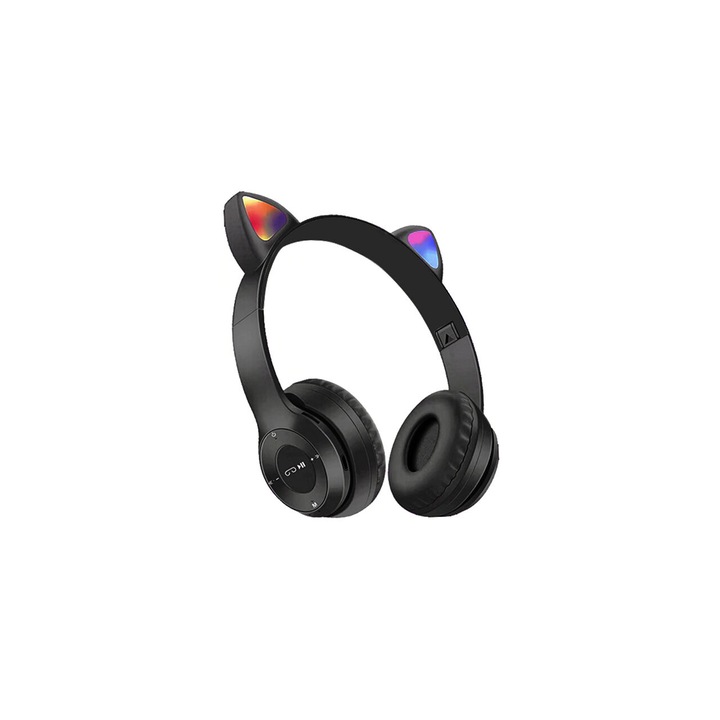 Casti OEM Bluetooth Over-Ear Cats Ears Wireless, Negru