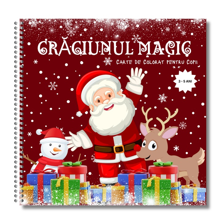 Craciunul Magic Carte de Colorat pentru Copii, 73 Pagini