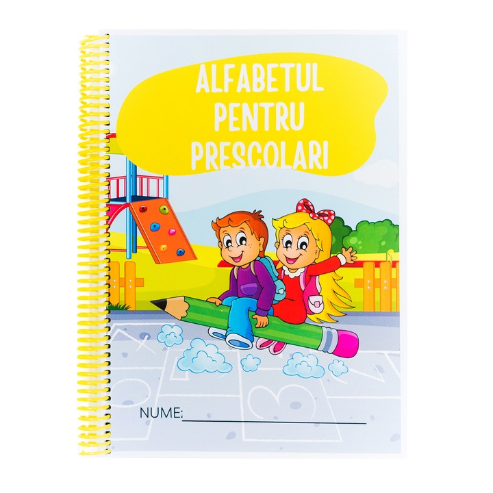 Carte educativa de colorat cu alfabet pentru prescolari, CopyBoom, 117 pagini