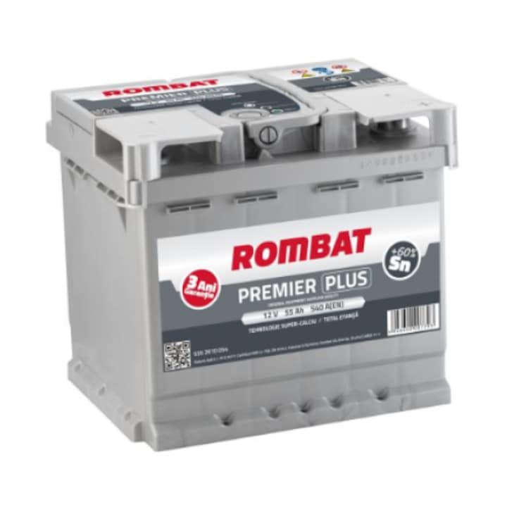 Baterie auto ROMBAT PREMIER PLUS 5552K10054, 55 AH, 540 A, 12 V, 207 x 175 x 190 mm