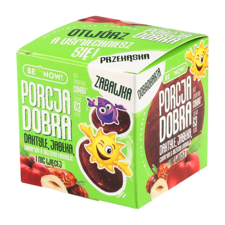 Set cu surpriza Porcja Dobra, gust fructe-nuci cu scortisoara, set cu jucarii, 100g