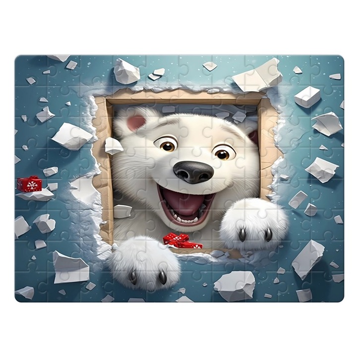 Пъзел Бяла мечка 3 80 части