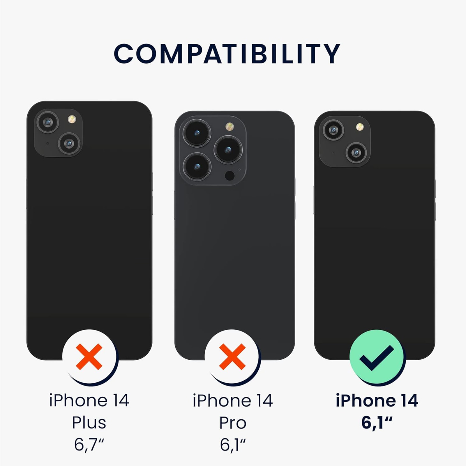 Husa pentru Apple iPhone 14, NUODWELL, Compatibil cu accesoriile MagSafe si incarcatoare fara fir Qi, Rezistenta la caderi si la socuri, Design subtire si usor si protectie completa, Silicon, Negru