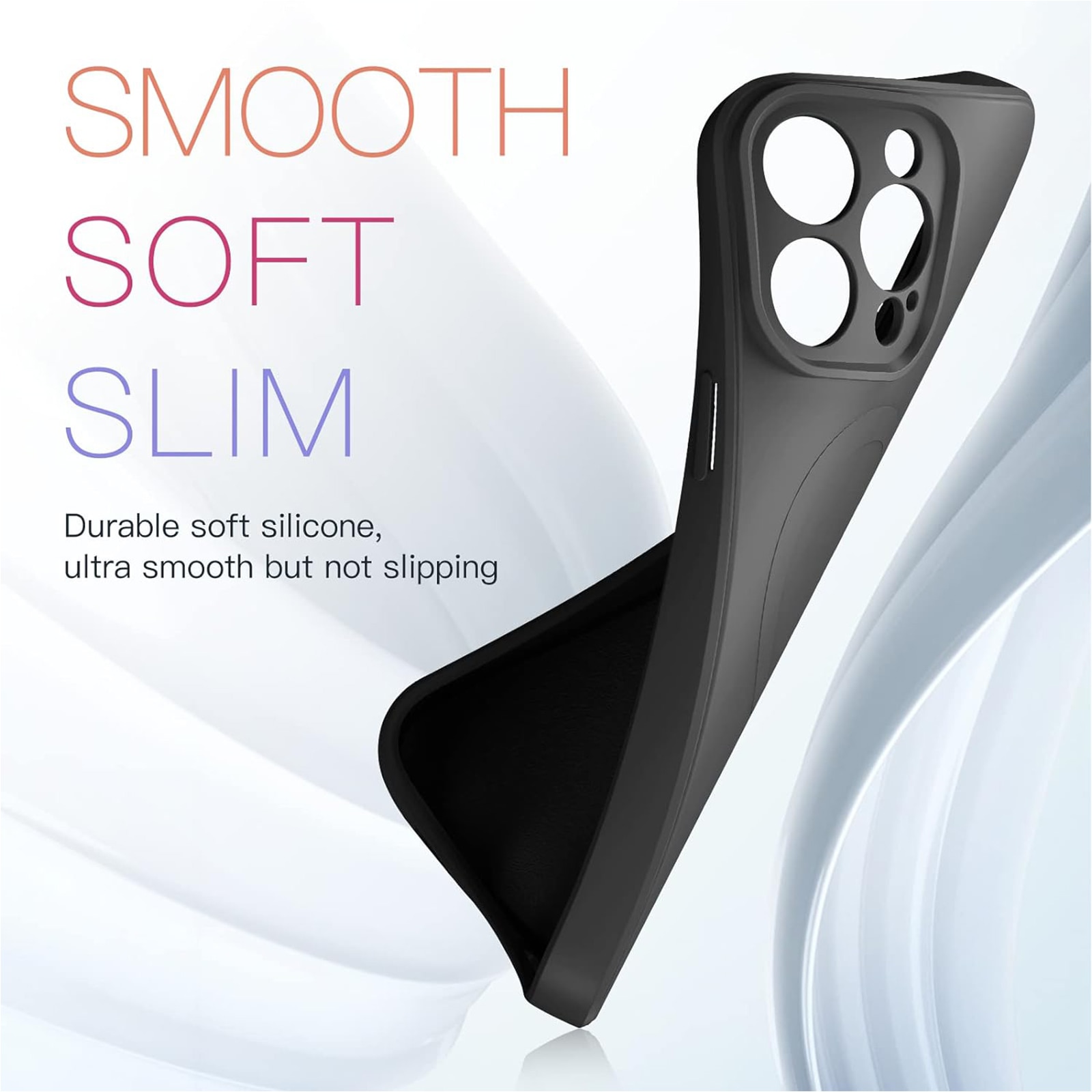 Husa pentru Apple iPhone 14 Pro Max, NUODWELL, Compatibil cu accesoriile MagSafe si incarcatoare fara fir Qi, Rezistenta la caderi si la socuri, Design subtire si usor si protectie completa, Silicon, Negru