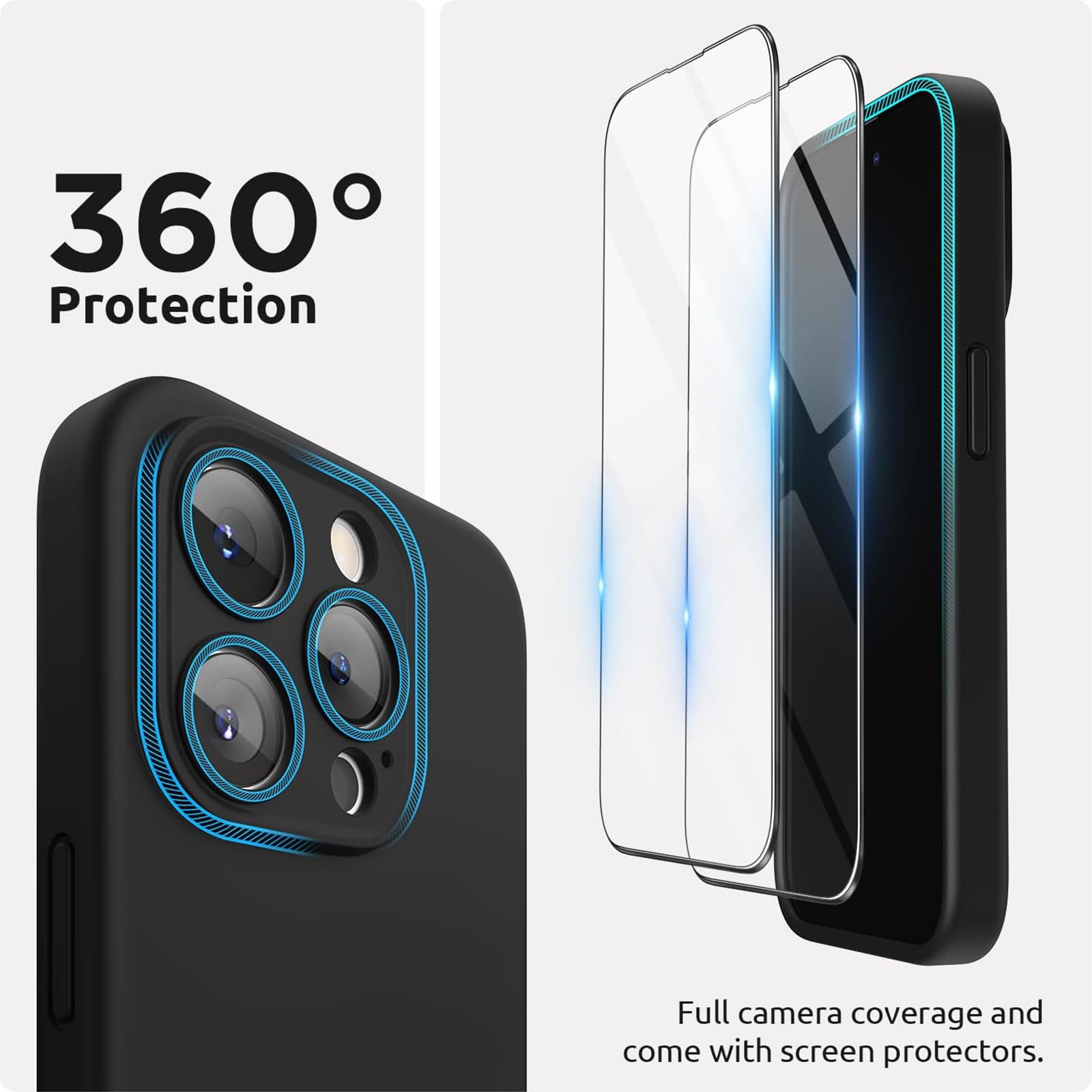 Husa pentru Apple iPhone 14 Pro Max, NUODWELL, Compatibil cu accesoriile MagSafe si incarcatoare fara fir Qi, Rezistenta la caderi si la socuri, Design subtire si usor si protectie completa, Silicon, Negru