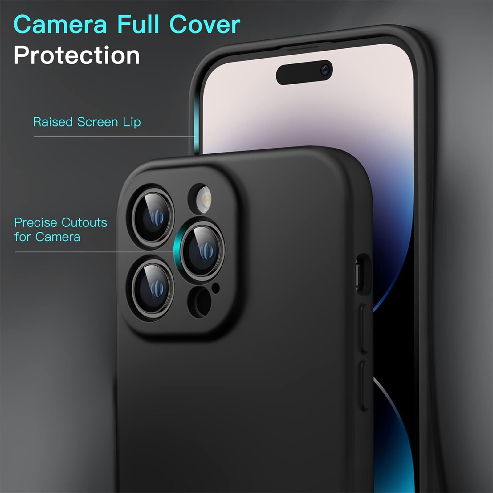 Husa pentru Apple iPhone 14 Pro Max, NUODWELL, Compatibil cu accesoriile MagSafe si incarcatoare fara fir Qi, Rezistenta la caderi si la socuri, Design subtire si usor si protectie completa, Silicon, Negru