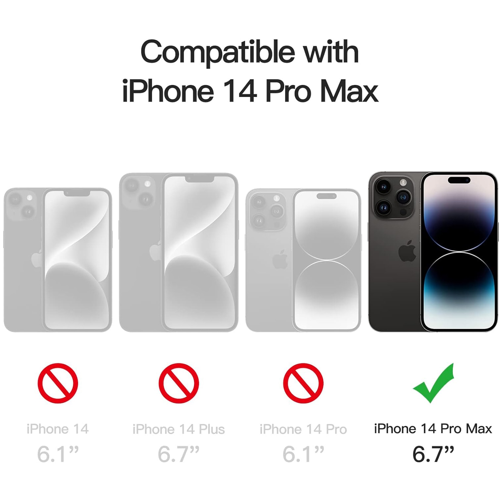Husa pentru Apple iPhone 14 Pro Max, NUODWELL, Compatibil cu accesoriile MagSafe si incarcatoare fara fir Qi, Rezistenta la caderi si la socuri, Design subtire si usor si protectie completa, Silicon, Negru