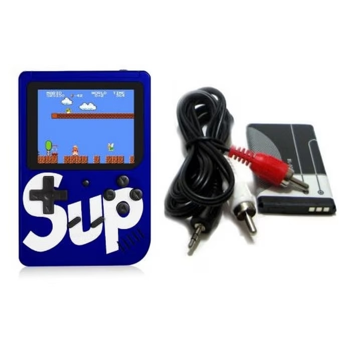 Mini consola portabila retro, 400 de jocuri, Conectare la TV, Display 3 inch, Albastru