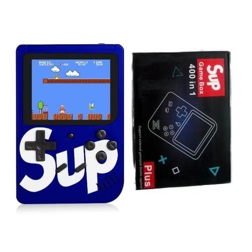 Mini consola portabila retro, 400 de jocuri, Conectare la TV, Display 3 inch, Albastru