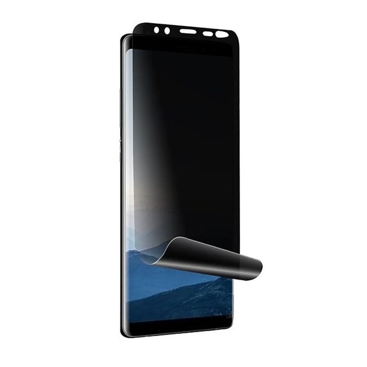 Folie de protectie ecran Privacy Hydrogel din silicon, TPU, compatibila cu Samsung Galaxy Note 9, Perfect fit, acopera tot ecranul, ISAG