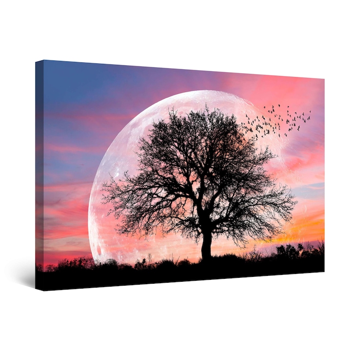 Картина DualView Startonight, Птици в дърветата, Светеща в тъмното, 80 x 120 cm