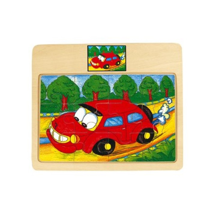 Пъзел, Bino, Червена спортна кола, 12 части