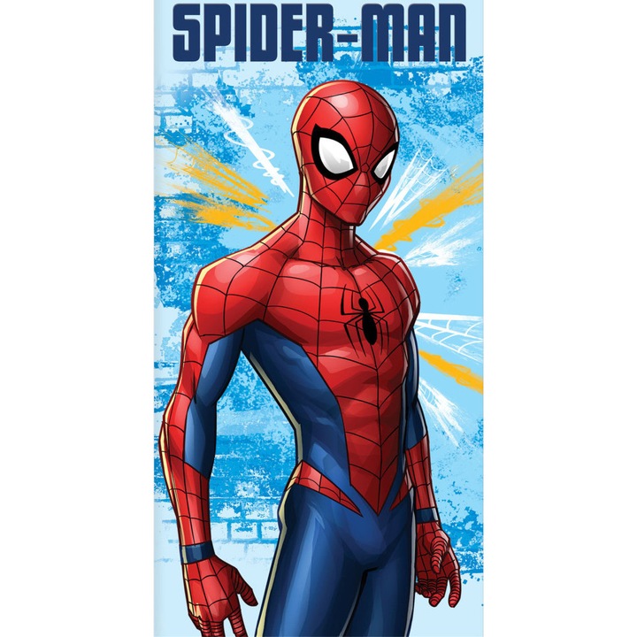 Prosop baie, Brandmac, Spiderman, 70x140cm