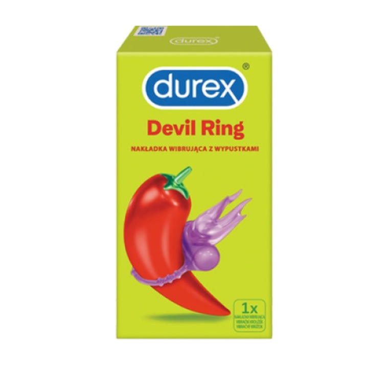 Inel pentru penis Durex Devil Ring cu vibratii, elastic