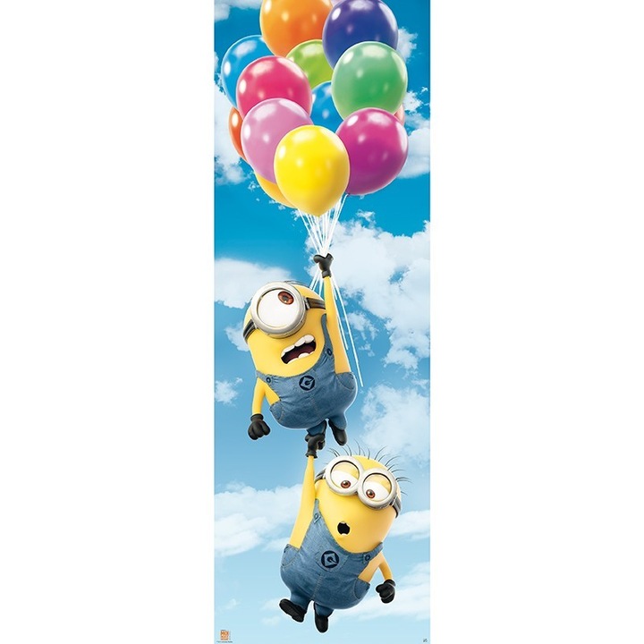 Poster pentru usa, Minnions Baloons, 53 x 158 cm