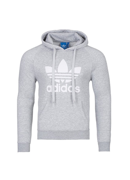 Hanorac cu gluga, Adidas, Bumbac, Gri, Gri