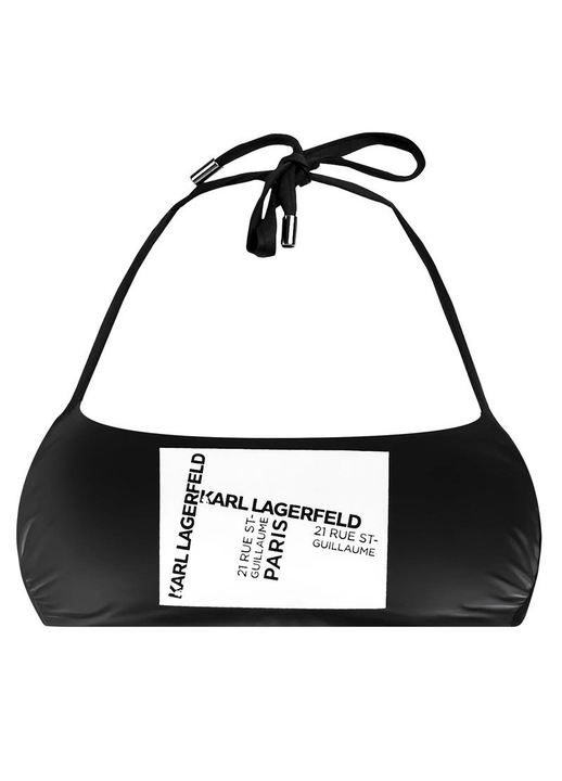 Top, Karl Lagerfeld, Poliamida, Negru, Alb/Negru