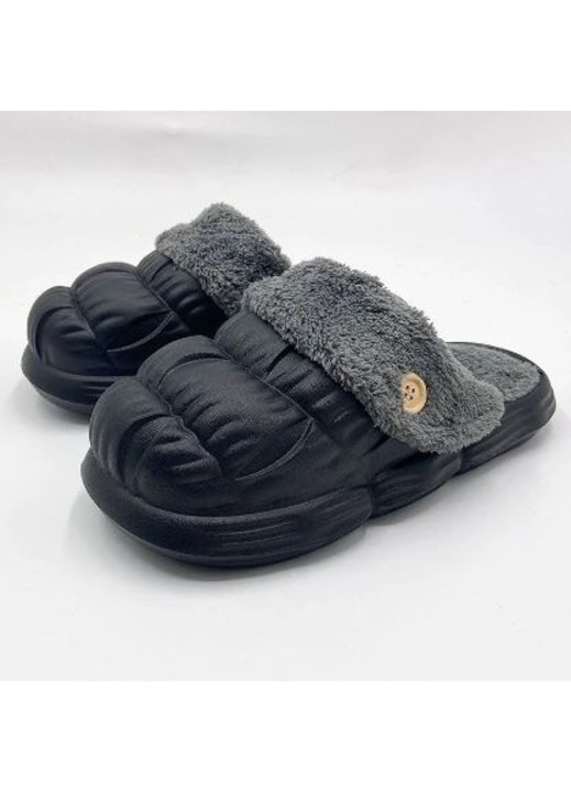 Meleg, puha és kényelmes téli papucs nőknek, Snugslides - Fekete 36/37