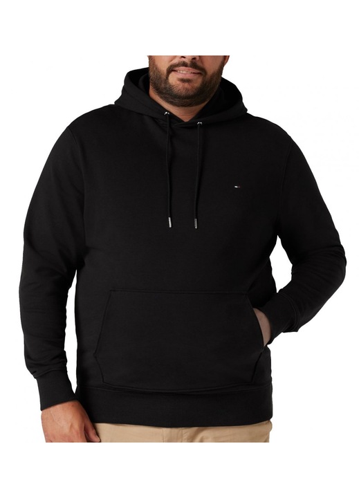 Hanorac cu gluga, Tommy Hilfiger, Bumbac, Negru, Negru, 4XL