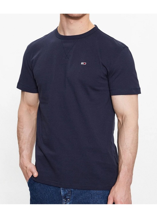 Мъжка тениска Tommy Jeans, Памук, Тъмно син, Тъмносин