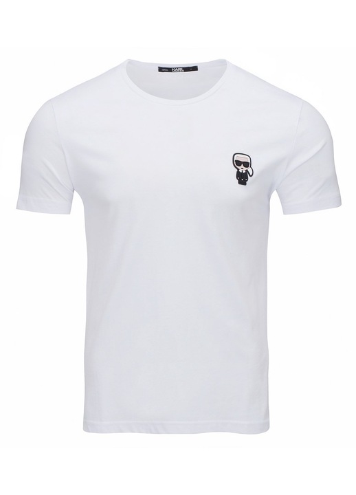 Férfi póló, Karl Lagerfeld, pamut, fehér, Fehér