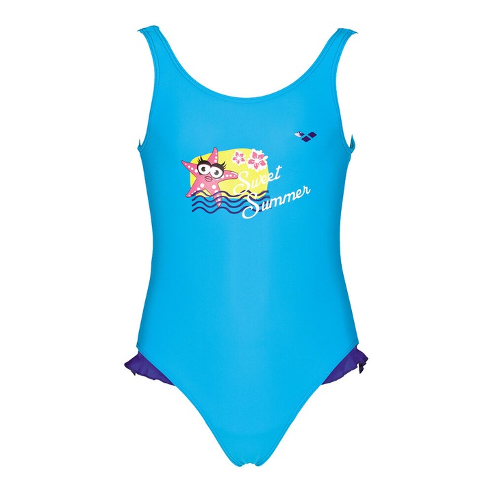 Детски бански за момичета Arena Tribe Starfish Swimsuit, светло син, 1-2