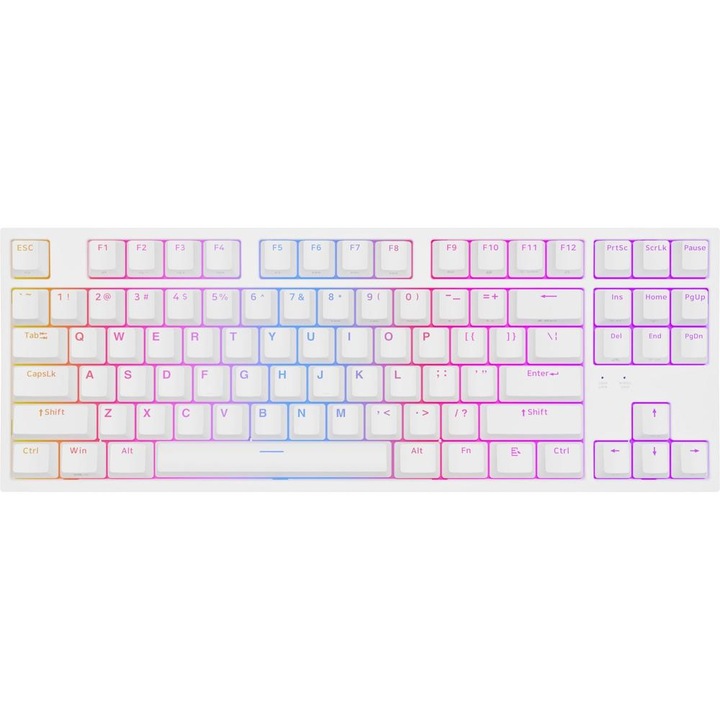 Tastatura mecanica Genesis Thor 404 TKL US RGB-Kailh cutie maro V2-Alb