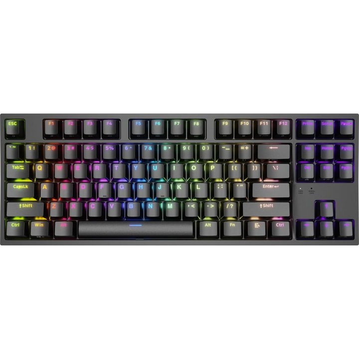 Tastatura mecanica Genesis Thor 404 TKL US RGB-Gateron Galben Pro-Negru