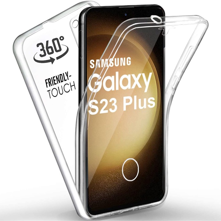 360-градусов Калъф TA TECH ARMOR за Samsung Galaxy S23 Plus 5G, Прозрачен