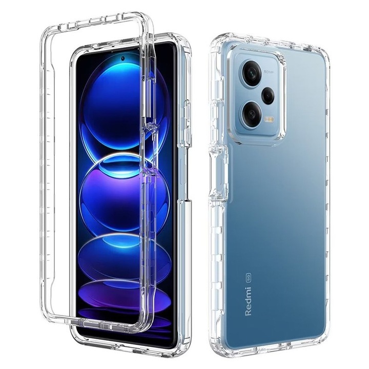 360-градусов Калъф TA TECH ARMOR за Xiaomi Redmi Note 12 Pro Plus 5G, Прозрачен