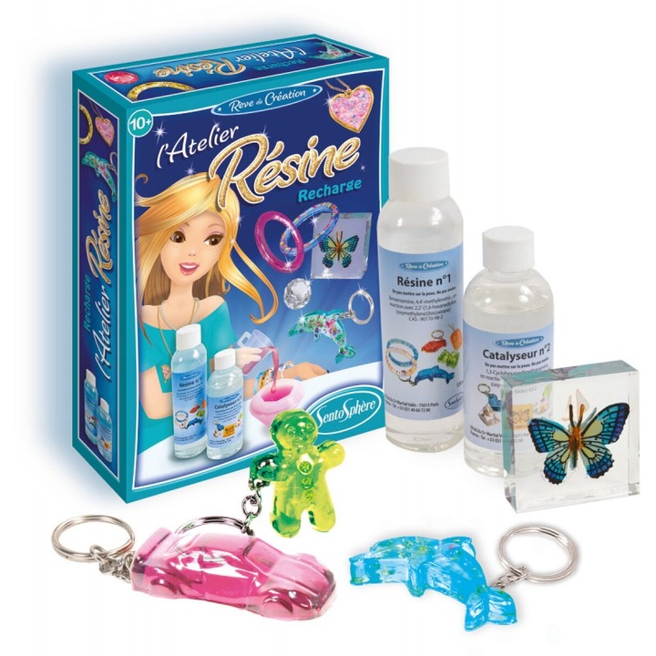 Set de artizanat SentoSphere, 120ml rasina, 100ml agent de catalizare, 13x17.5x4cm