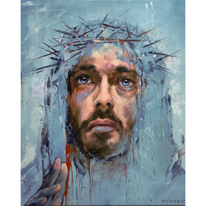 Рисуване по номера ITA ART, IESUS NAZARENUS REX IUDAEORUM, 40х50см, Многоцветен