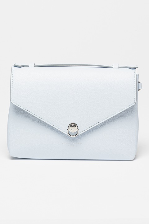 GIANNI CHIARINI, Geanta din piele si piele ecologica cu bareta de umar Corallo, Albastru deschis