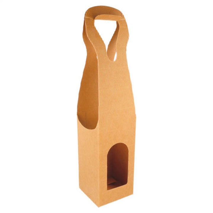 Set 5 cutii pentru vin, Hartie, Maro, 9 x 9 x 41 cm