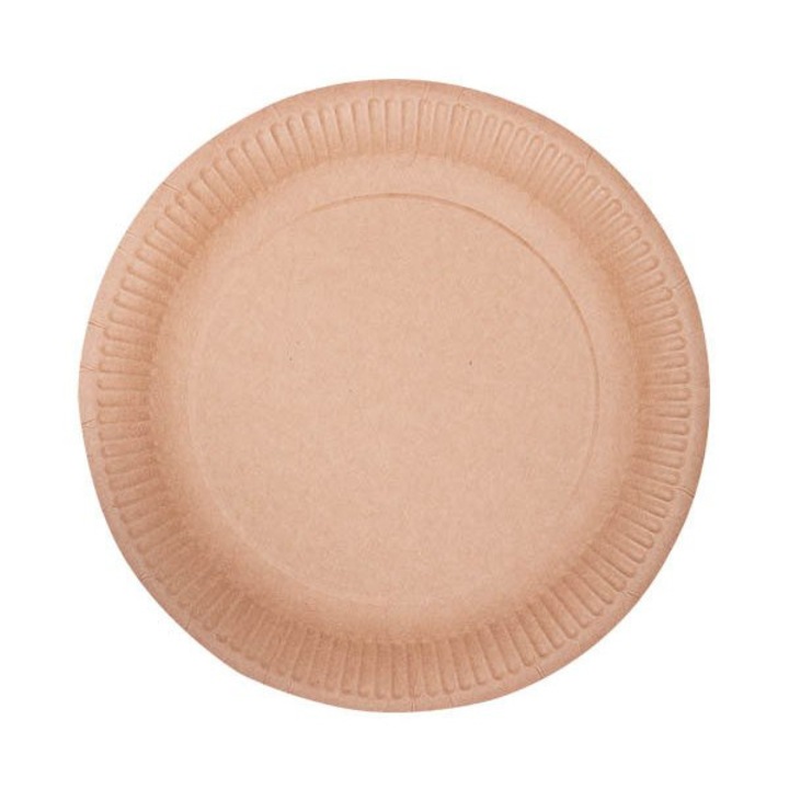 50 db-os papírtányér készlet, Abc-Pak, Barna, 23 cm