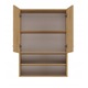 Dulap de baie, Topeshop, suspendat Pola Mini DK, 2 rafturi, culoare DAB Artisan, 64x90x30cm