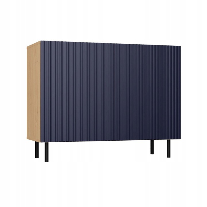Comoda Topeshop, 100x40x78cm, MDF/PAL, Bleumarin/Bej