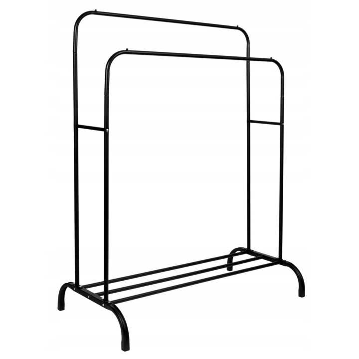 Suport dublu umerase haine GMM Group, Beni, Otel, Negru