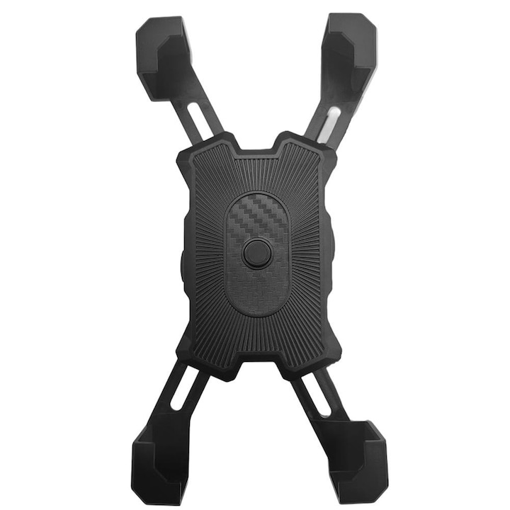 Suport auto pentru telefon, JOCUNDLY, Fibra de carbon/Otel, Negru