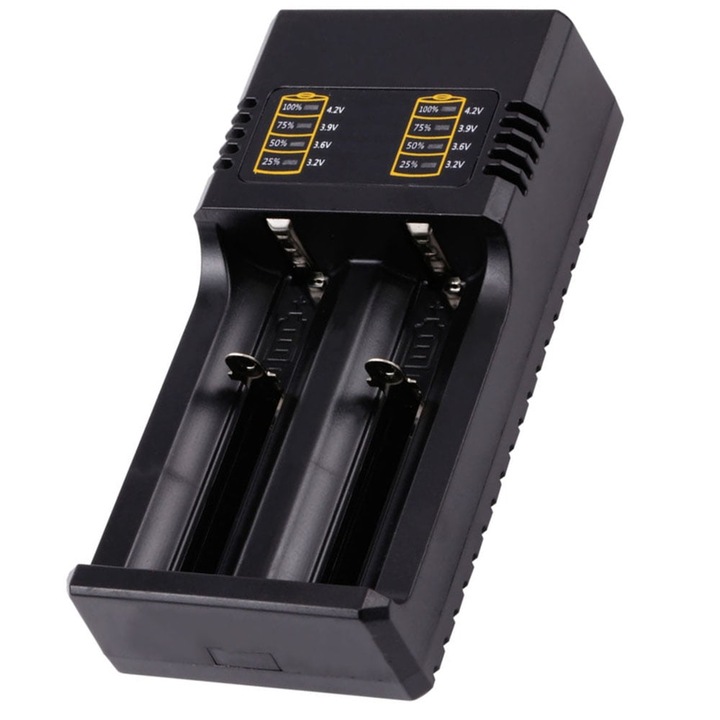 Incarcator Universal cu 2 Porturi pentru Acumulatori Li-Ion, Fast Charge, SONORH®