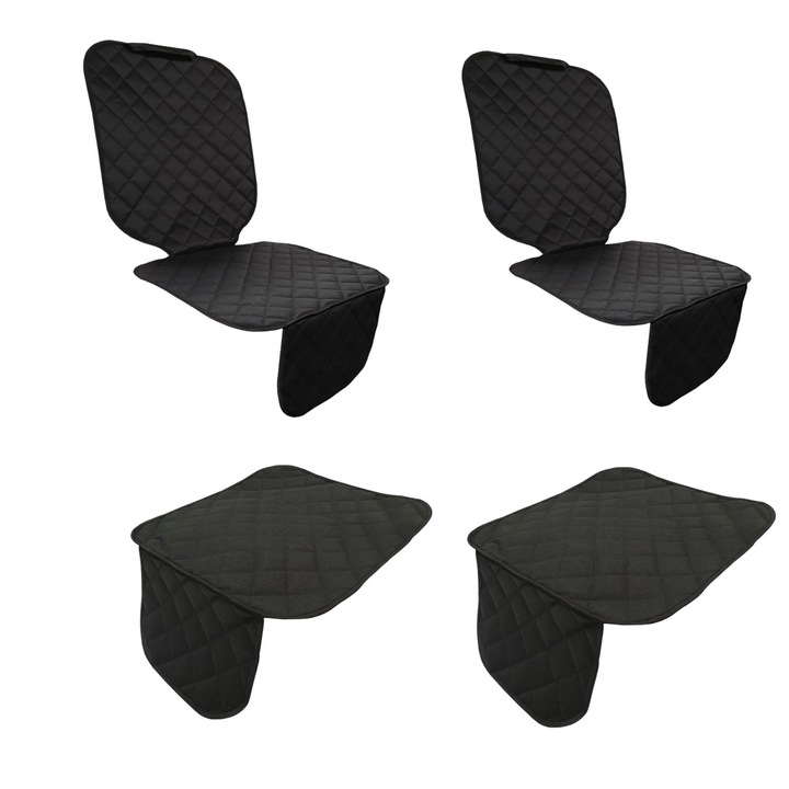 Set 4 protectii auto, matlasate, universale, negre, lavabile, impermeabile, doua scoica bebe si doua sezut scaun sau bancheta, Metru Patrat