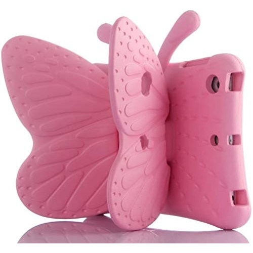 Husa De Protectie Pentru Tableta Pentru Copii, Ideas4Comfort®, Husa Tableta Burete, Model Fluture 3D Amuzant, Compatibila Samsung Tab A T290 2019, 8 Inch, 210x127 mm, Antisoc Rezistenta La Lovituri, Acces La Toate Porturile, Carcasa Vesela Copii, Roz