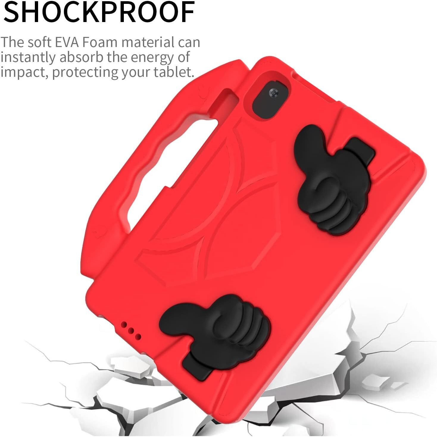 Husa de tip stand Sigloo, pentru tableta Samsung Galaxy Tab A8 2022/2021, 10.5 inch X200, X205, protectie 360, Shockproof, Red